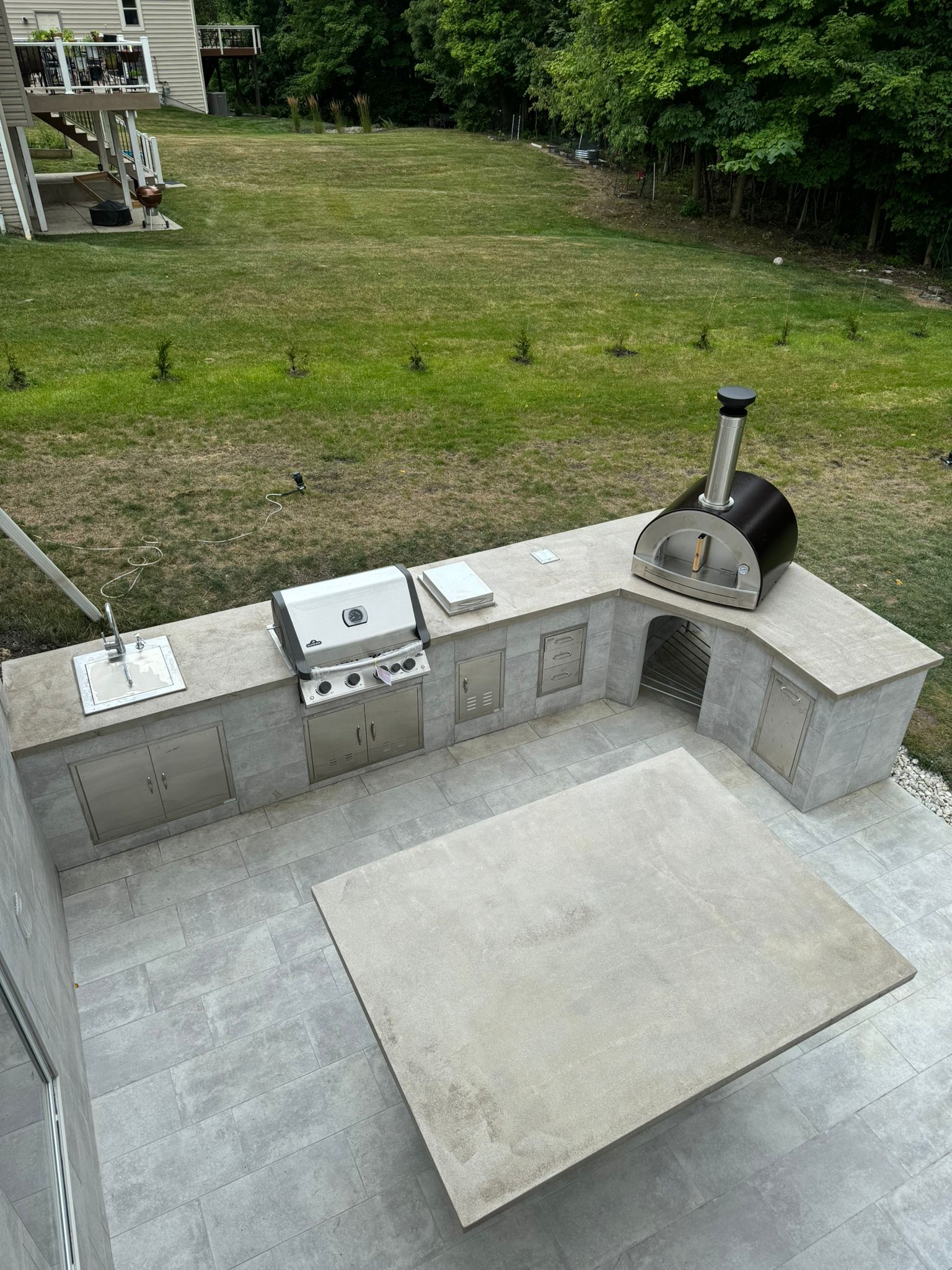 Living Room Tile Floor in Columbus